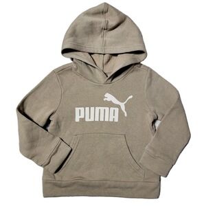 Puma Boys Toddler 2T Tan Fleece‎ Hoodie Sweatshirt Casual Pullover Kids